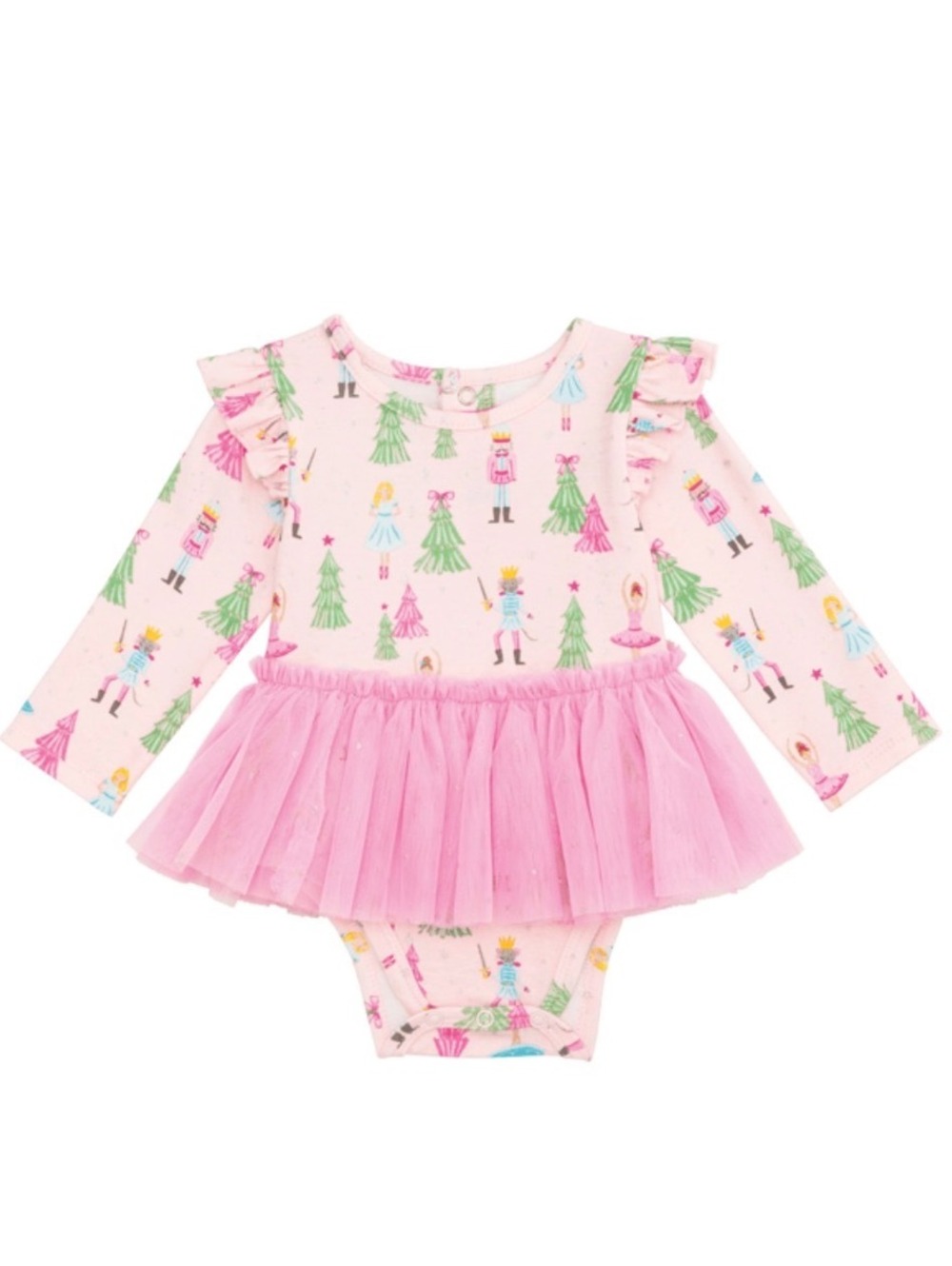 Mudpie Nutcracker Christmas print tutu onesie